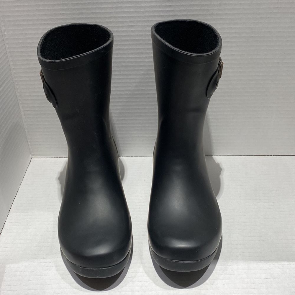 Chocks Black Mid-shaft Leather Strap size 7